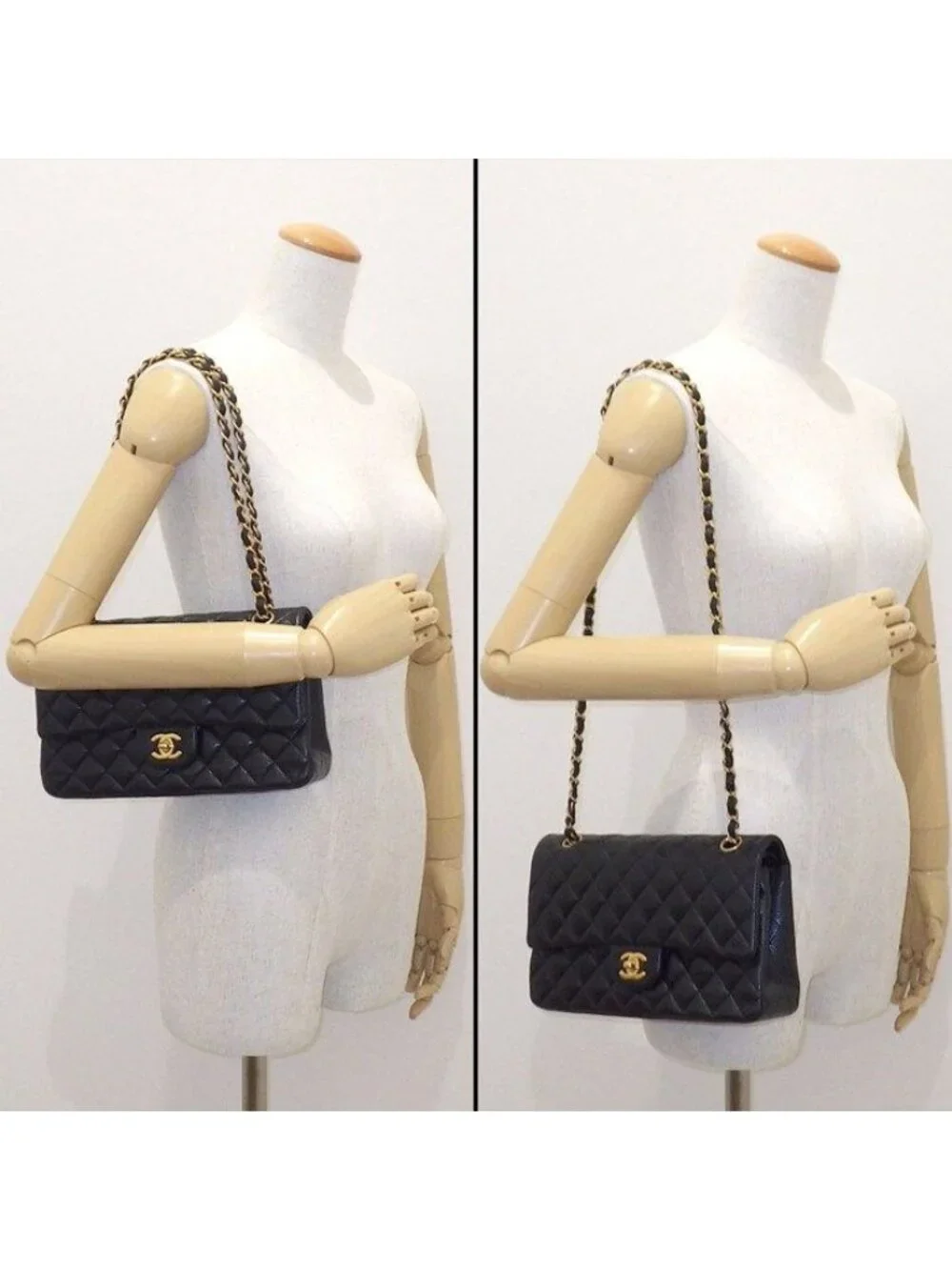 Chanel Shoulder Bag Quilted 25 11.12 Classic Black Caviar Leather